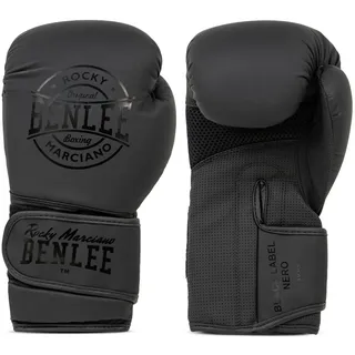 BENLEE Rocky Marciano Herren Black Label Nero Artificial Leather Boxing Gloves, Schwarz, 16 oz