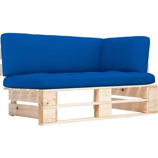 The Living Store Outdoor-Ecksofa Paletten Kiefernholz Imprägniert - Blau