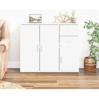 vidaXL Sideboard Weiß 91x29,5x75 cm Holzwerkstoff - Weiß