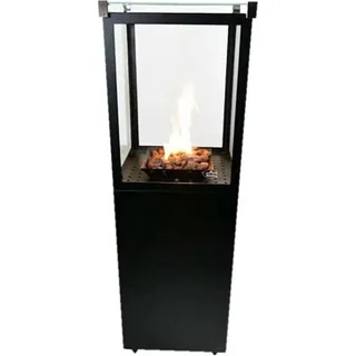 Muztag Marbella, Schwarz, 7,3 kW, Flaschengas betriebener Gaskamin für den Outdoorbereich