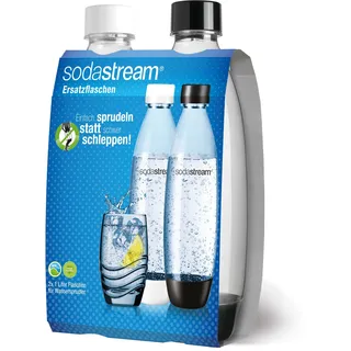 Sodastream Fuse PET-Flasche 2 x 1 l schwarz/weiß