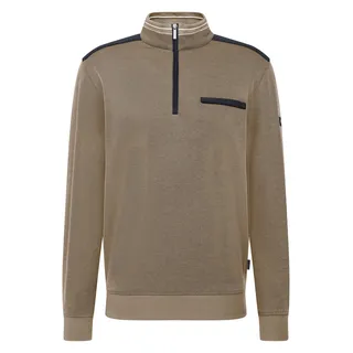 bugatti Herren Sweatshirt Troyer Brusttasche Baumwolle