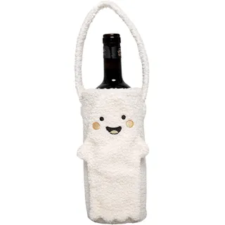 Pearhead Sherpa Weinflaschen-Geschenktasche, Geisterflaschentasche für Halloween-Partys, Wiederverwendbare Reise-Schutzhülle, lustige Herbst-Einweihungsideen