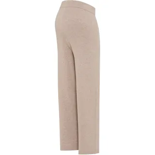 Umstandshose NEUN MONATE "Strickhose für Schwangerschaft und Stillzeit", Damen, Gr. 40/42, N-Gr, beige (beige meliert), Feinstrick, Obermaterial: 50% Viskose, 28% Polyester, 22% Polyamid, unifarben, Basic, lässig geschnitten lang, Hosen Umstandshose, Umstands-Strickhose mit extra weitem Bund