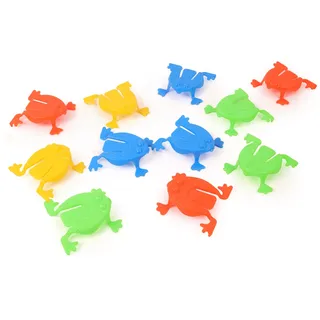 FLYPOP'S - Pack mit 12 Fässern Springender Frösche - Freizeitspiel - 038911PA - Mehrfarbig - Kunststoff - Kermesse - Kinderspielzeug - Geschicklichkeitsspiel - 12 cm x 9 cm - Ab 3 Jahren