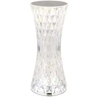 Tischlampe kabellos Akku Farbwechsel RGBW Kristall Tischleuchte Touch 28073
