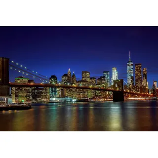 Papermoon Fototapete »BROOKLYN BRIDGE-NEW YORK CITY SKYLINE«, bunt