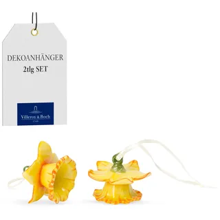 Villeroy & Boch Mini Flower Bells Osterglocken, 2er Set, 4 cm, Porzellan, Gelb, Blumen