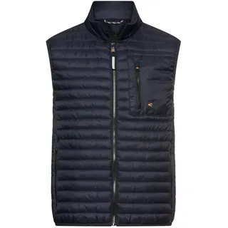 Steppweste CAMEL ACTIVE, Herren, Gr. L, schwarz navy, Steppware, Obermaterial: 100% Polyamid, unifarben, normal hüftbedeckend, Rundhals, Westen Steppweste, mit Stehkragen und Reißverschluss