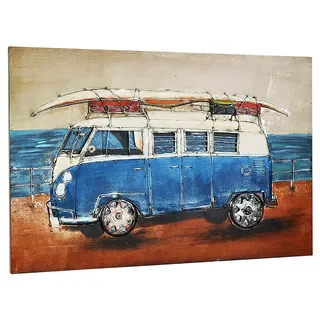 Locker »Metallbild 3D BEACH BULLY«, blau,