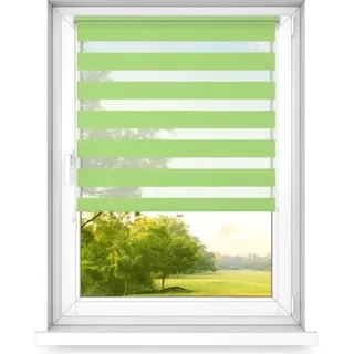 Time4Blinds, Tag und Nacht Doppelrollo Mini, Limette - Links, 70x140cm - Grün