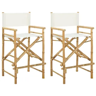vidaXL Klappstuhl für Regisseure 2 pcs Natur 58 x 48 x 115 cm Bambus - Braun