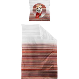 IRISETTE Bettwäsche »Zobel 8556« 2 Stk. tlg. samtig weich, rot