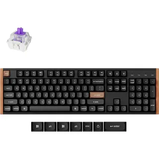 Keychron K10 HE Kabellose Mechanische Tastatur, ANSI US, Special Edition / Black / Gateron Double-Rail Magnetic Nebula Switch K10H-F1 - Schwarz