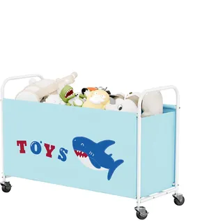 GRANNY SAYS Spielzeugkiste mit Rollen, Extra Groß Aufbewahrungsbox Kinder, Aufbewahrung Kinderzimmer Spielzeugbox, Aufbewahrung Box für Spielzeug, Spielzeugtruhe Kinderzimmer, Blau