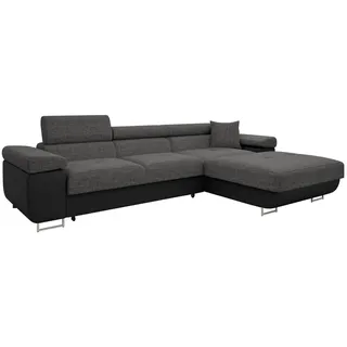Mirjan24 Ecksofa Torezio Mini Textil 5-Sitzer Grau