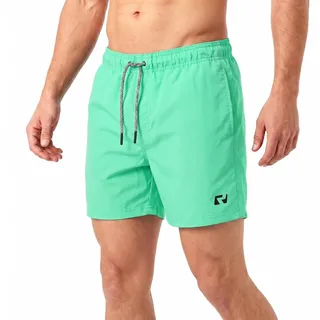 RIPT Herren Badeshorts Schnell Trocknend – Badehose mit Mesh Innenfutter, UV50 Sonnenschutz, Kordelzug Boardshorts für Strand Schwimmen Urlaub Sommer (Aqua, XXL)