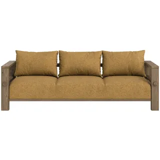 Karup Bare Sofa Polyester 3-Sitzer Carob Braun / Golden Ochre