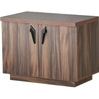 Kommode Braun Zweitürig Büro Arbeitszimmer Modern Rechteckig Sideboard - Braun