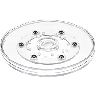 Kepfire Acryl Lazy Susan Drehteller 12,5 cm Kunststoff Lager Drehbarer Vorratsschrank Drehlager Durchsichtig für Küchen Organizer Kuchen Gewürzregal