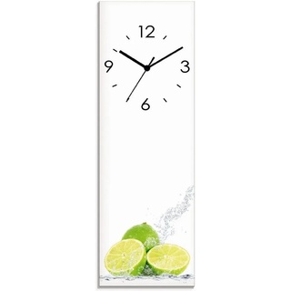 ARTland Wanduhr Limette mit Spritzwasser wahlweise mit Quarz- oder Funkuhrwerk, lautlos ohne Tickgeräusche gelb