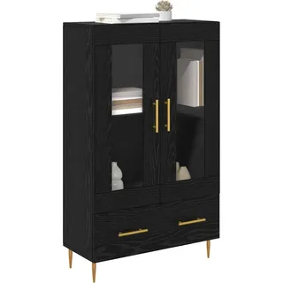 vidaXL Highboard Schwarz Eichen-Optik 69,5 x 31 x 115 cm - Schwarz