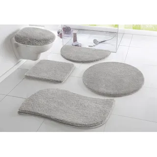 Badematte OTTO HOME "Merida, Badvorleger, Badezimmer Teppich" Gr. 80, grau (hellgrau), H:32mm, Kunstfaser, Badematten, Badematte, Badteppich, Uni Farben, rechteckig, rund & als 2-tlg. Set erhältlich
