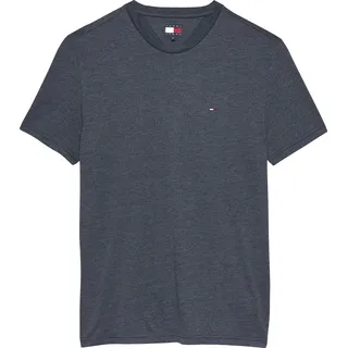 Tommy Jeans Herren T-Shirt Kurzarm Tee Rundhalsausschnitt, Blau (Dark Night Navy Htr), M