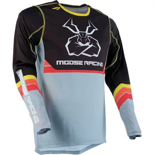 Moose Soft-goods Agroid Langarm-trikot - Black / Gray - S