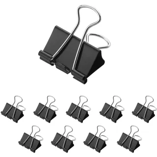 Westcott Foldbackklammern Schwarz 3,2 cm, 12 St.