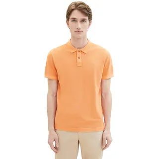 TOM TAILOR Herren Basic Piqué Poloshirt, 22195 - Fruity Melon Orange, M