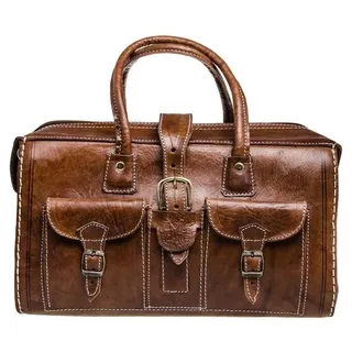 Marrakesch Orient & Mediterran Interior Marokkanische Leder Reisetasche Safara - Klein