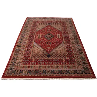 Wollteppich THEKO "Saharna 2400" Gr. 3, rot, B:120cm H:12mm L:150cm, Wolle, Teppiche, Wollteppich, reine Wolle, Orient-Optik, mit Fransen