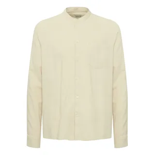 Langarmhemd SOLID "Langarmhemd SDAllan", Herren, Gr. S, N-Gr, beige (oatmeal), Obermaterial: 58% Leinen LI. 42% Viskose CV., Hemden Langarmhemd