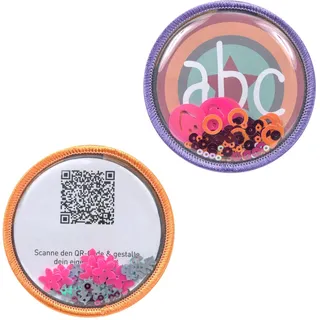Lässig Anhänger und Patches Set (2 Stk.) mit Druckknopf/School Patches lavender/peach