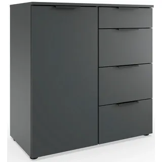 WIMEX Kombikommode 81 x 84 cm grau / schwarz