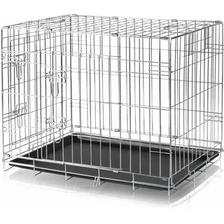 Trixie Hundebox M 78 x 62 x 55 cm Grau/Schwarz/Silber