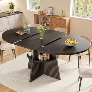 stilvora Küchentisch 110 x 76 x 150 cm schwarz