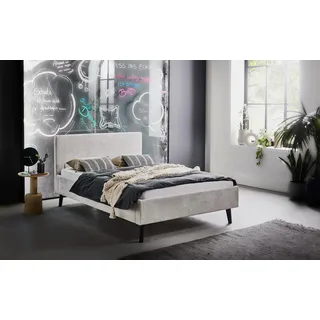 Meise Möbel Polsterbett Avola 140 x 200 cm mit Kopfteil glatt & Stoffbezug Poso Cord - Bett, Jugendbett, Bettgestell, Einzelbett - beige