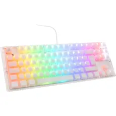 Ducky One 3 Aura White TKL Gaming Tastatur, RGB LED - Kailh Jellyfish Y (DE, Kabelgebunden), Tastatur, Weiss