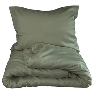Bettwäsche Lyocell™ Lyocell Iballa grün, Größe: Set 70 x 90 cm + 140 x 200 cm - Grün