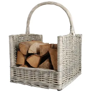 Esschert Design Kaminholzkorb ca. 46 x 36 x 52 cm grau