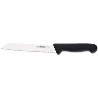 Giesser seit 1776 - Made in Germany - Brotmesser schwarz, Basic Black, Klinge 18 cm, Wellenschliff, rutschfest, spülmaschinenfest, rostfrei