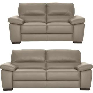 Calia Italia »Gaia, hochwertige Garnitur aus 2-Sitzer und 3-Sitzer, edles Design« Set, 2 Stk. tlg. Ledergarnitur, in zwei hochwertigen Lederqualitäten,