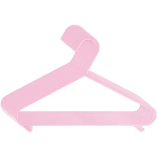 Bieco Kleiderbügel Kinder Baby Kinderkleiderbügel Babykleiderbügel Kunststoff Hangers Aufbewahrung für Kleiderschrank Schrank Länge 29,5cm, 8 Stück, rosa, schmal, Artn 04014141