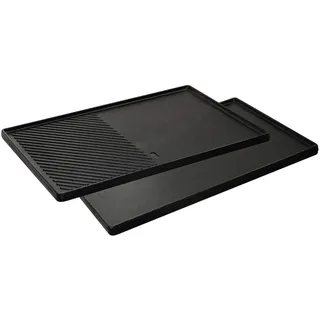 EndersSWITCH GRID Guss-Wende-Platte 1/2 für Enders Gasgrill MONROE PRO 4, COLORADO 4, BOSTON 4, 1/2 Grillfläche, Gusseisen, Grill Zubehör, Grillplatte, massive Gussplatte beidseitig nutzbar, #7893