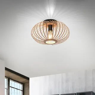 just light. Racoon 1 E27 rund Holz-natur