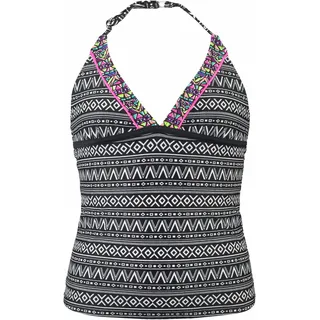 Buffalo Tankini mit Ethnodruck und Kontrastdetails, schwarz, weiß