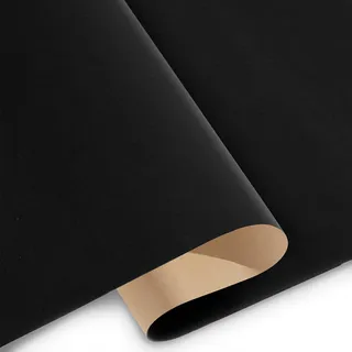Decotalk Möbelfolie Schwarz Selbstklebend Tapete Samtstoff 40X300cm Klebefolie Möbel Schwarz Vintage Dicke Tapete Samtstoff Beflockt Velours Klebetapete für Wand Schlafzimmer Wohnzimmer Badezimmer