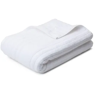 Gözze - Mailand Frottier-Saunatuch, Weich und saugfähig, 70% Bio-Baumwolle/30% Viskose (Bambus), Vegan, 80 x 200 cm - Weiß